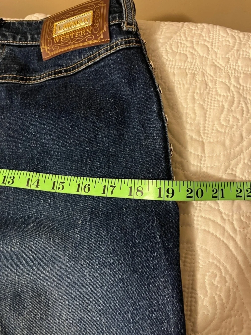Vintage Lawman  Western Jeans  chain design, size 7